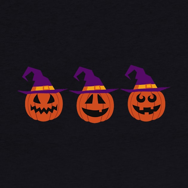 Creepy pumpkin halloween smile face by Freia Print